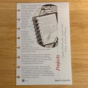 Jane’s Agenda Project planner inserts from December sub box.